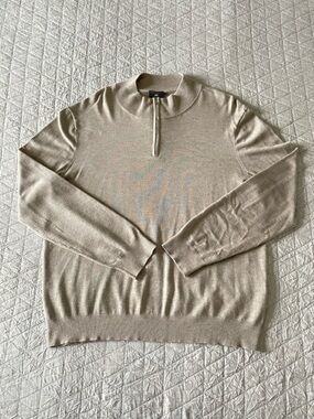H&M Men's Half-Zip Sweater | Men’s large | Tan | New w/ tags